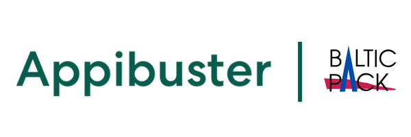 Appibuster ir Baltic Pack logotipas